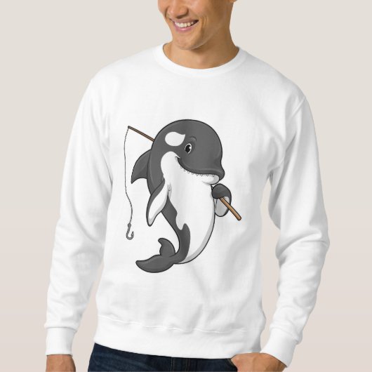 オルカ・アス・フィッシャー魚釣り棒 スウェットシャツ (正面)