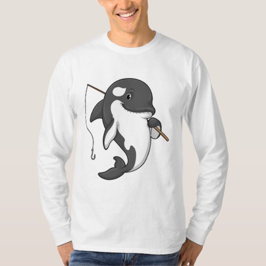 オルカ・アス・フィッシャー魚釣り棒 Tシャツ (正面)