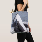 オルカ・クジラの浸食 トートバッグ (クローズアップ)