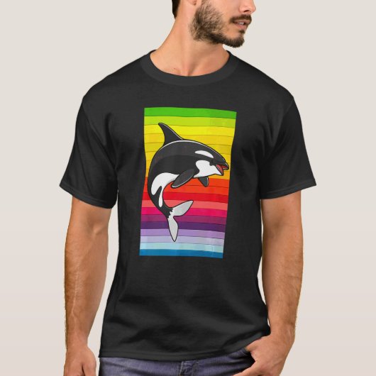 オルカ クジラ ビンテージ 80年代 レトロ Tシャツ (正面)