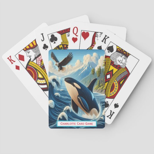 オルカSoaring Above Monogram Go Fish Game 遊's トランプ (裏面)