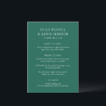 オルガエメラルドグリーンモダン結婚ズ メニュー<br><div class="desc">結婚のモダンフォントとクリーンでシンプルデザインのを備えたはっきりしたのメニュー</div>