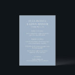 オルガダスティブルーモダン結婚ズ メニュー<br><div class="desc">結婚のモダンフォントとクリーンでシンプルデザインのを備えたはっきりしたのメニュー</div>