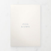 オルガダスティブルーモダン結婚ズ 三つ折り招待状 (カバー)