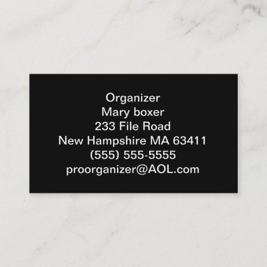 オルガナイザーの名刺 名刺 (正面)
