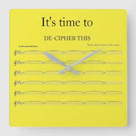 オルガニストおもしろい時計 スクエア壁時計