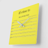 オルガニストおもしろい時計 スクエア壁時計 (傾斜)