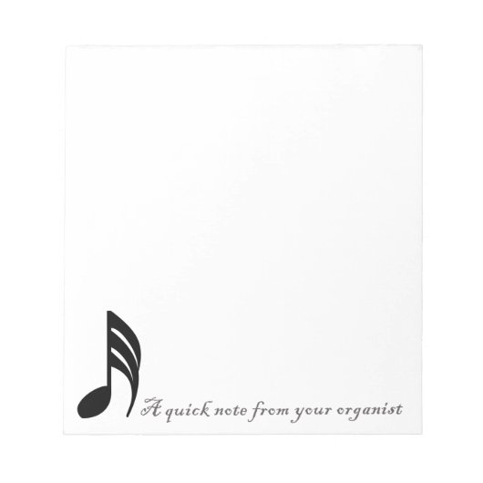 オルガニストのメモ ノートパッド (正面)