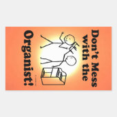 オルガニストの長方形のステッカーを台無しにしない 長方形シール (正面)