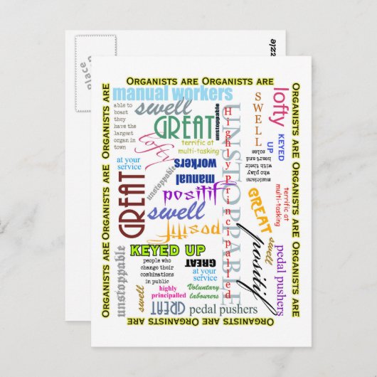 オルガニストは全てはがき ポストカード (正面/裏面)