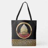 オルガニストパイプオルガンファサード音楽ブックギフユニセックスト トートバッグ (正面)