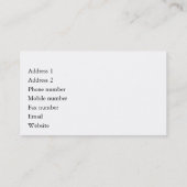 オルガニスト名刺- St John's, Chester，英国 名刺 (裏面)