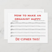 オルガニスト向けハガキの作り方 ポストカード (正面/裏面)