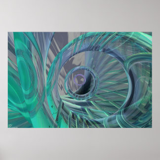 オルガニックス – ブルーグリーン ポスター