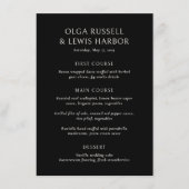 オルガブラックモダン結婚ズ メニュー (正面)