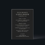オルガブラックモダン結婚ズ メニュー<br><div class="desc">結婚のモダンフォントとクリーンでシンプルデザインのを備えたはっきりしたのメニュー</div>