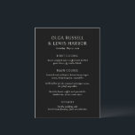 オルガブラックモダン結婚ズ メニュー<br><div class="desc">結婚のモダンフォントとクリーンでシンプルデザインのを備えたはっきりしたのメニュー</div>