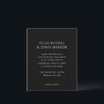 オルガブラックモダン結婚式招待状<br><div class="desc">モダン結婚式招待状はクリーンでシンプルフォントのデザインをはっきりした搭載。</div>