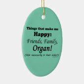 オルガンで幸せになる セラミックオーナメント (右)