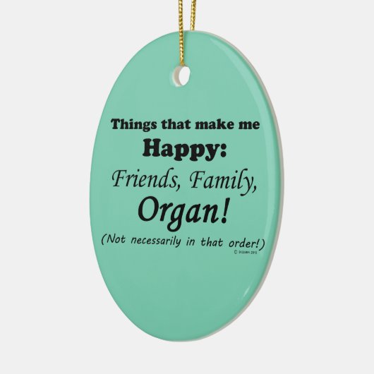 オルガンで幸せになる セラミックオーナメント (左)