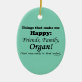 オルガンで幸せになる セラミックオーナメント (正面)