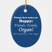 オルガンで幸せになる セラミックオーナメント (正面)