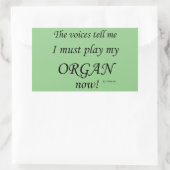 オルガンの声は遊長方形貼り 長方形シール (バッグ)
