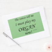 オルガンの声は遊長方形貼り 長方形シール (封筒)