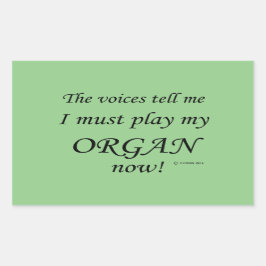 オルガンの声は遊長方形貼り 長方形シール