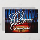 オルガンコンサートの招待-青いファサードの風景 招待状 (正面/裏面)