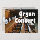 オルガンコンサート招待状 – オルガフランスのンコンソール 招待状 (正面/裏面)