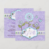 オルガンザフラワーズ招待状スクエアロフ 招待状 (正面/裏面)