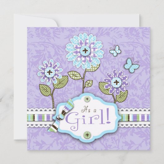 オルガンザフラワーズ招待状スクエアロフ 招待状 (正面)