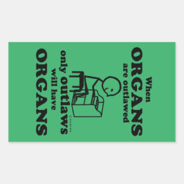 オルガンズアウトレイド長方形ステッカー 長方形シール