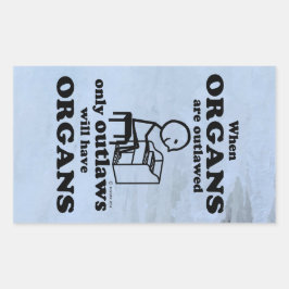 オルガンズアウトレイド長方形ステッカー 長方形シール