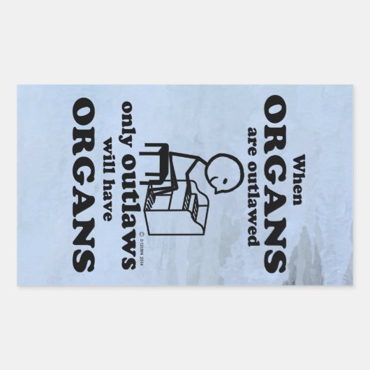 オルガンズアウトレイド長方形ステッカー 長方形シール (正面)