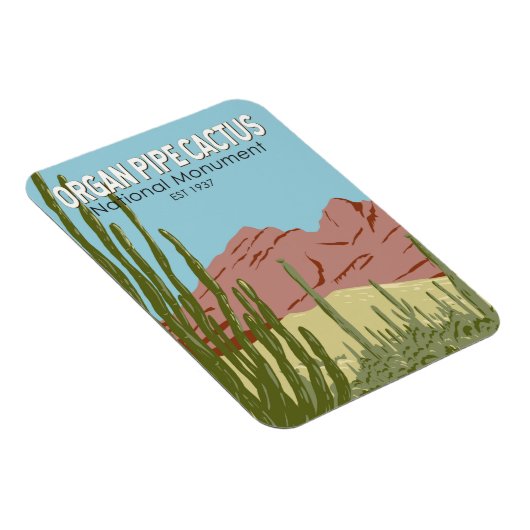 オルガンパイプサボテン国立記念碑アリゾナレトロ マグネット (右側)