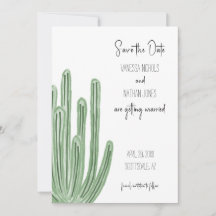 オルガンパイプサボテン日付保存招待状