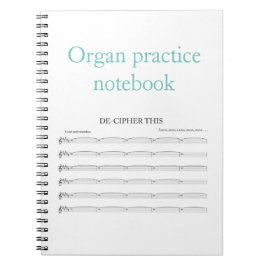オルガン奏者のための器官の練習のノート ノートブック