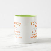 オルガン奏者のための自発的な仕事のマグ- ツートーンマグカップ (中央)