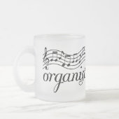 オルガン奏者のミュージカルのスタッフ フロストグラスマグカップ (左)