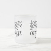 オルガン奏者のミュージカルのスタッフ フロストグラスマグカップ (中央)