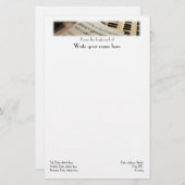 オルガン奏者のnotepaperレターヘッド 便箋 (正面/裏面)