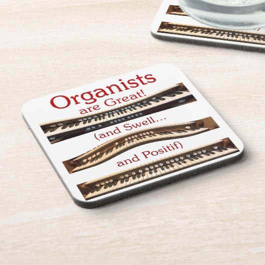 オルガン奏者はすばらしいコルクのコースターです コースター (左側)