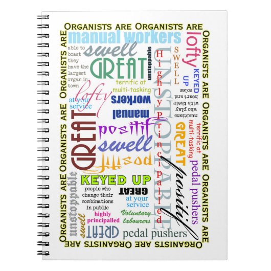 オルガン奏者はすべてノートです ノートブック (正面)