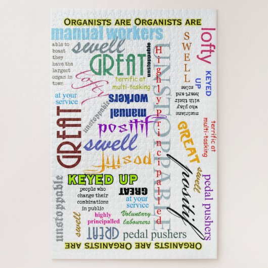 オルガン奏者はすべてパズルです ジグソーパズル (縦)