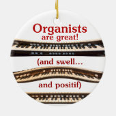 オルガン奏者は素晴らしいオーナメントです セラミックオーナメント (裏面)