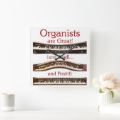 オルガン奏者は素晴らしい正方形の時計です スクエア壁時計 (ホーム)