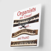 オルガン奏者は素晴らしい正方形の時計です スクエア壁時計 (傾斜)