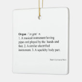 オルガン定義音楽ユーモアのある辞書エントリ セラミックオーナメント (左)